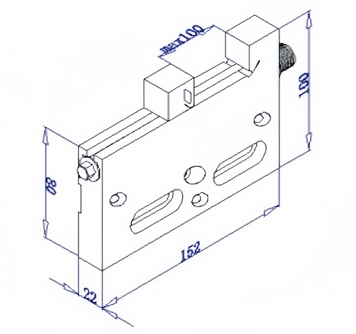 Precision EDM vise Stainless 0-100mm Manual