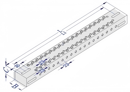 EDM railway,wire EDM fixture EDM ruler stainless steel China factory