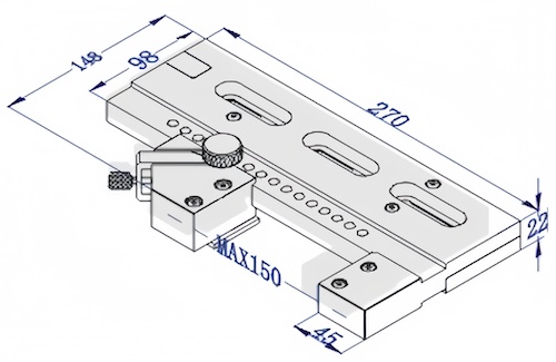 wire EDM vise EDM clamps adjustable xyz 3 axis