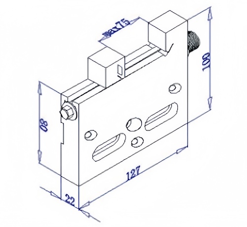 Precision EDM vise 0-75mm Manual for wire EDM machine