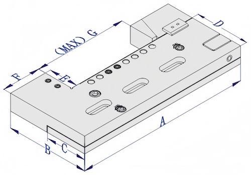 Vise for edm clamp 0-100mm,precision vise for wire EDM clamping