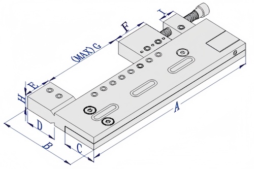 EDM clamp vise for precision wire EDM fixture