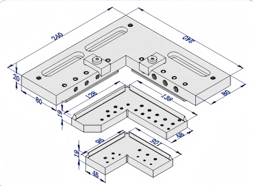 EDM universal fixture, EDM clamping vise kit, EDM clamping system EDM universal fixture, EDM clamping vise kit, EDM clamping system