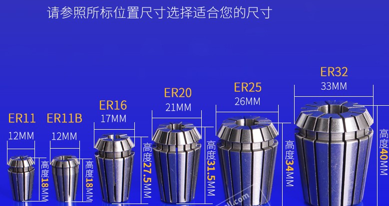 ER11 ER16 ER20 ER25 ER32 Collet for 3R system